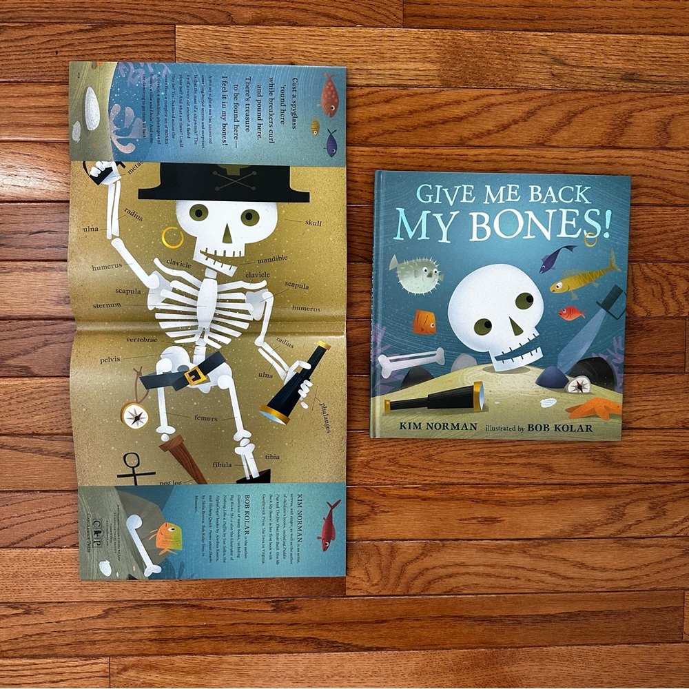 🏴‍☠️ NEW give me back my bones hardcover book pirate skeleton kids book